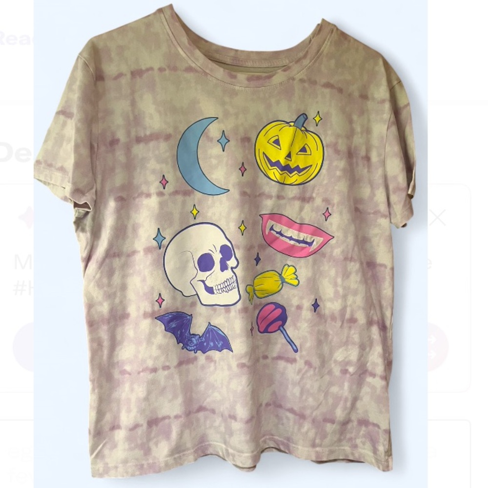Modern Lux Pastel Tie-Dye Halloween Tee